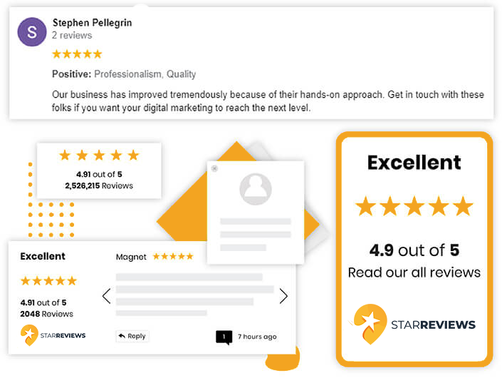 Star Reviews - rank higher in google business